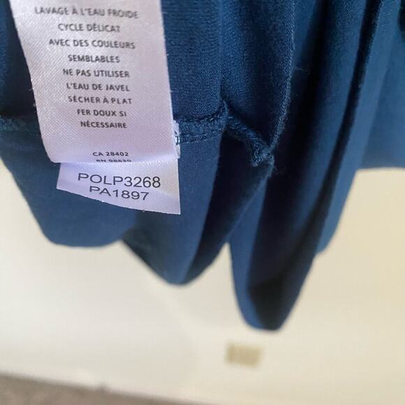 Lilla P Cowl Mini Dress Size S Blue Lagoon Viscose Stretch Shift Sustainable - Picture 10 of 11